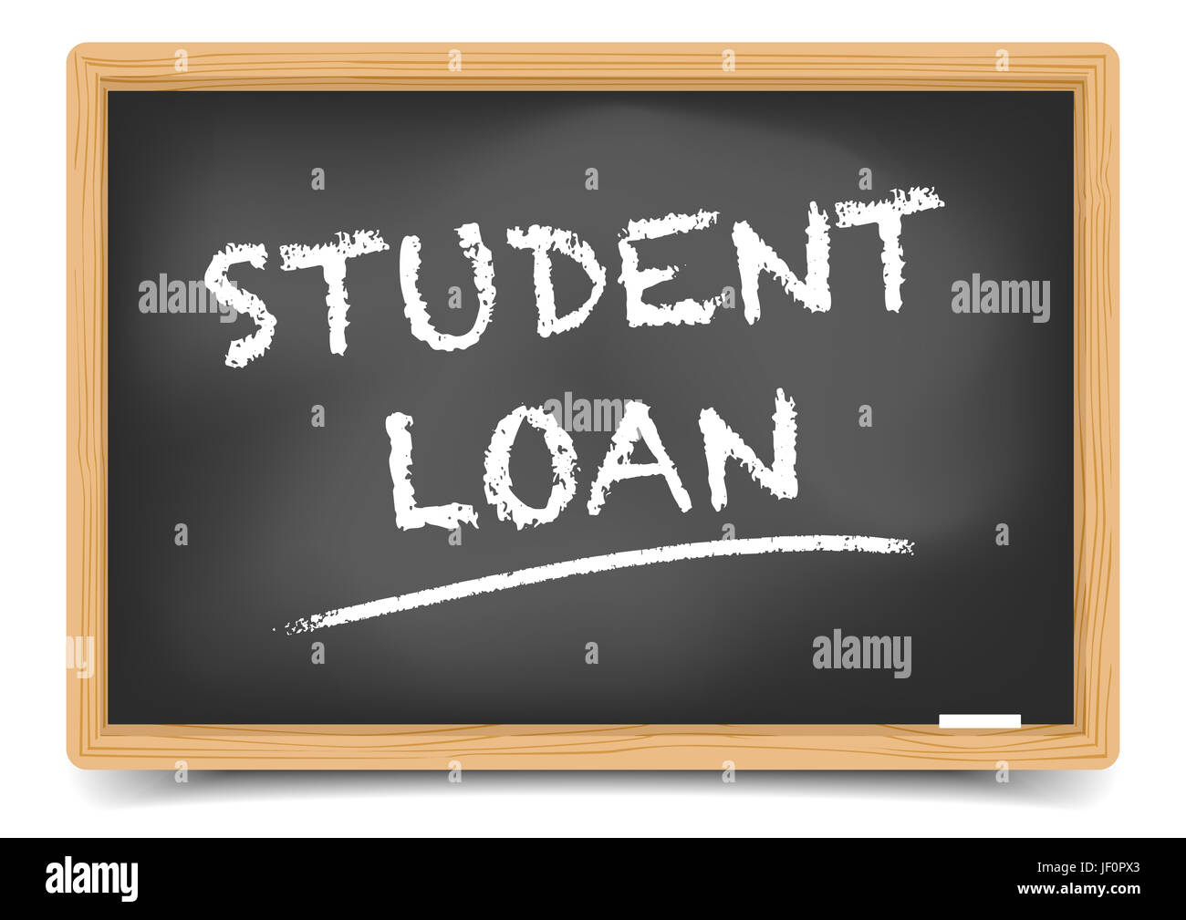 Blackboard Student Loan Foto Stock