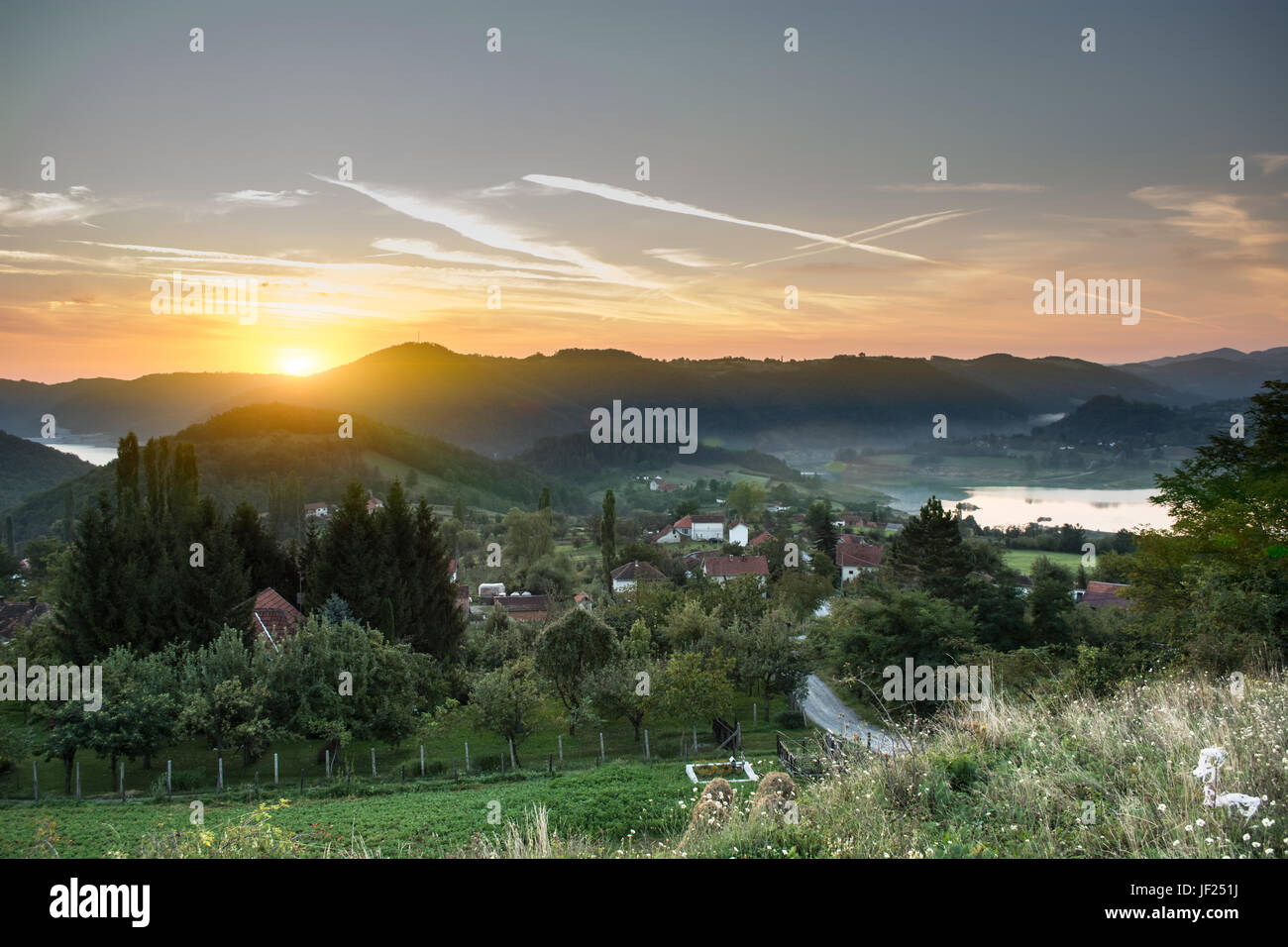 Sunrise nel parco nazionale di Tara Foto Stock