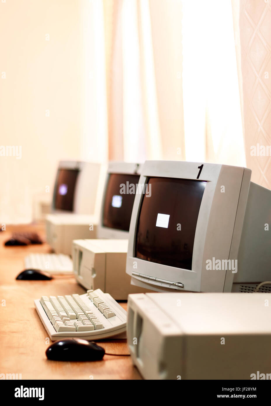 Retrò sala computer Foto Stock