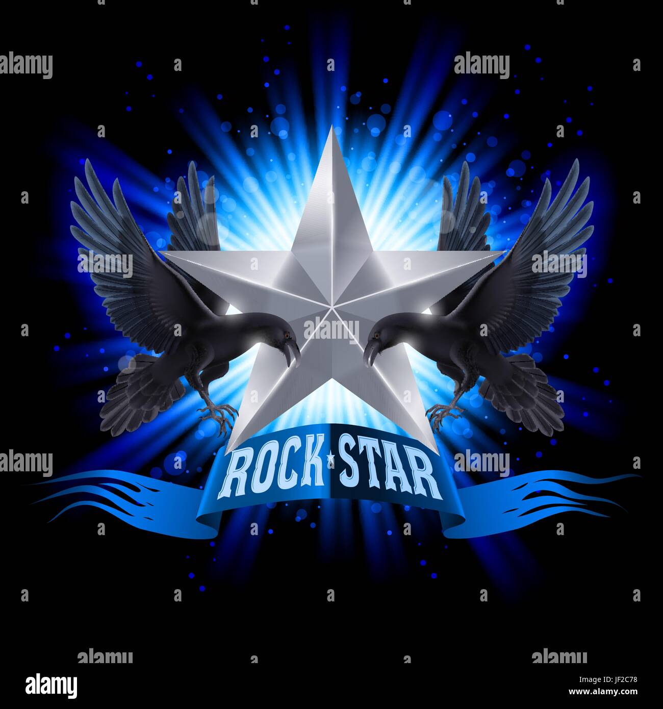 Discoteca, blu, intrattenimento, musica, arte, cultura, modello, design, progetto Illustrazione Vettoriale