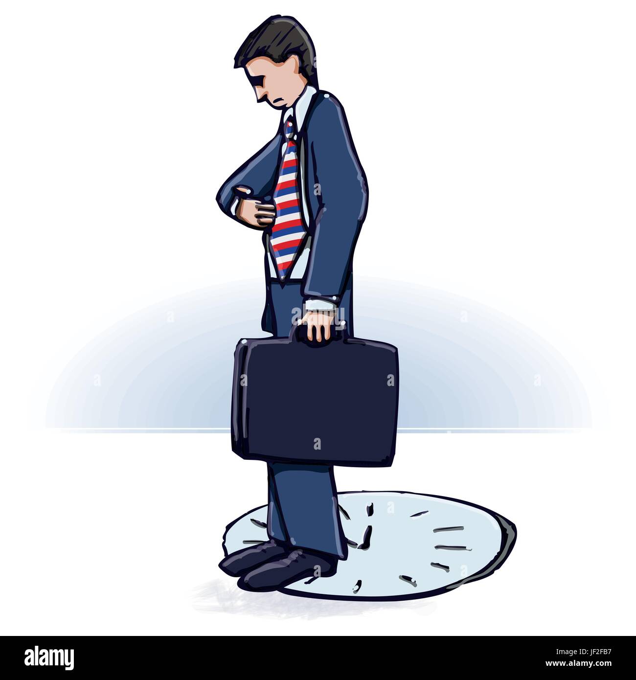 Manager e il tempo e la pressione del tempo Illustrazione Vettoriale