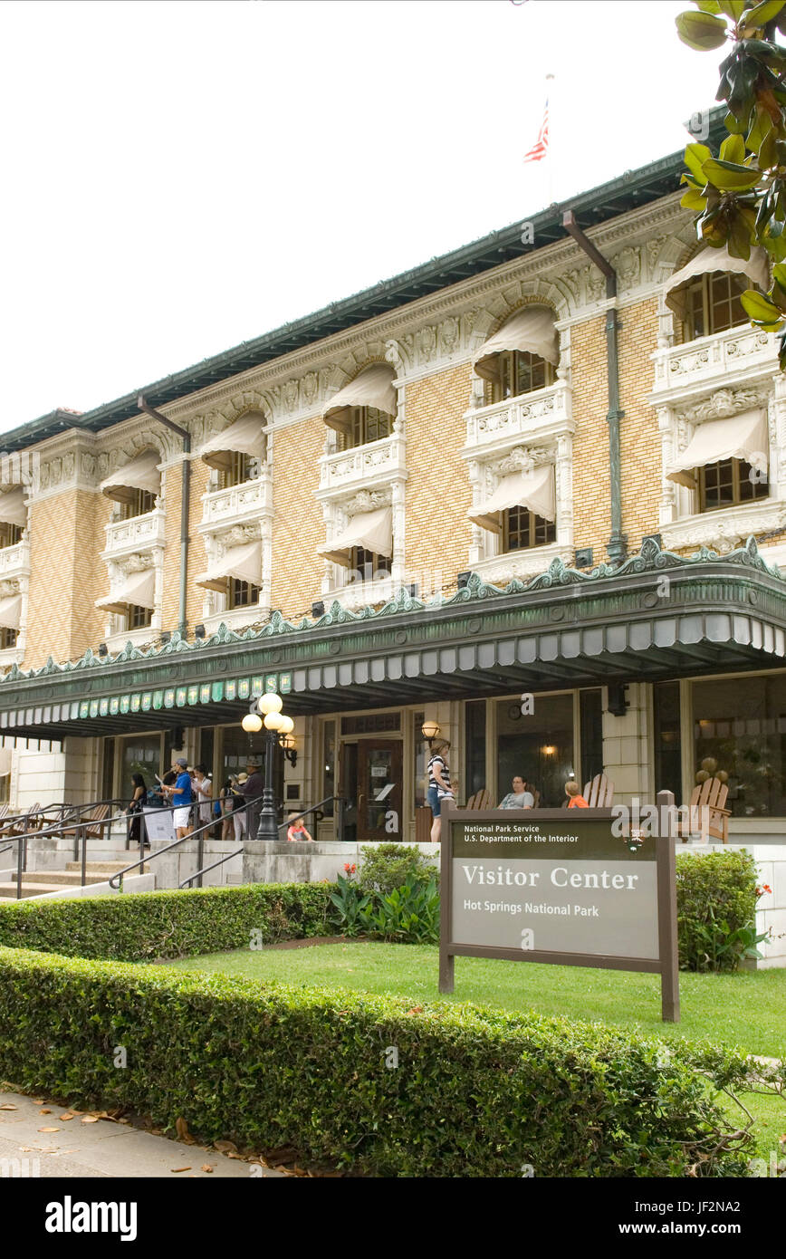 Parco nazionale di Hot Springs Visitor Centre in Arkansas, Stati Uniti d'America. Foto Stock