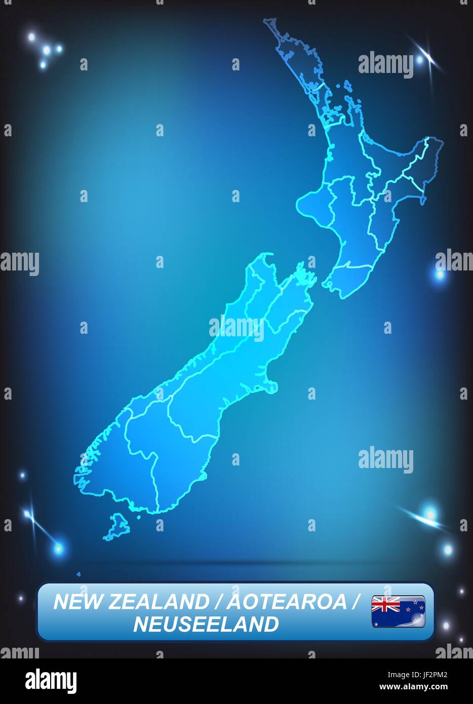 Nuova Zelanda, carta, terra realty, massa, Atlas, mappa del mondo, mappa shine Illustrazione Vettoriale