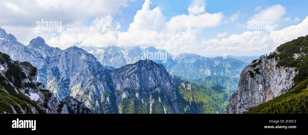 Montagna di Pokljuka Julian Alp presso il Parco Nazionale del Triglav, Slovenia Foto Stock