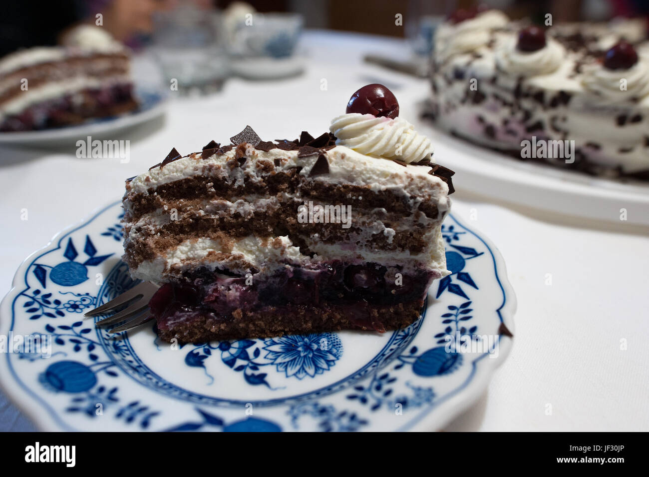Torta della Foresta nera Foto Stock