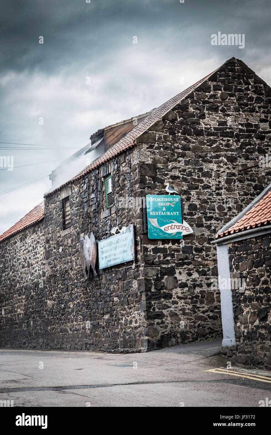 L. robson & Figli fumatori di pesce, craster, Northumberland, England, Regno Unito Foto Stock