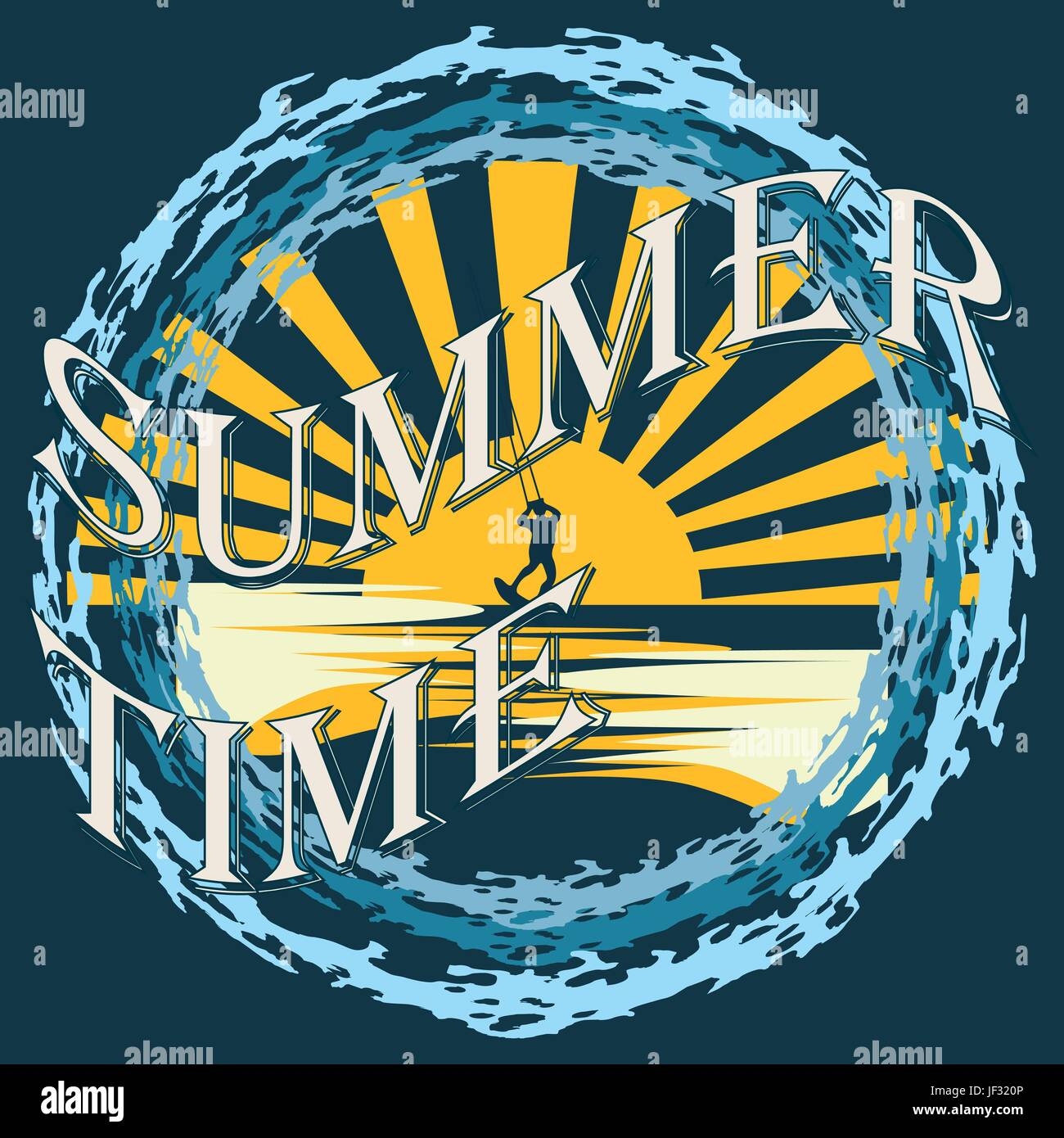 "Ciao estate', 'Summer fondo', 'Summer, divertente", "Summer Holiday','Summer party','Summer ora', 'Summer vector', 'Summer sfondo' ,anchor ,l'arte, Illustrazione Vettoriale