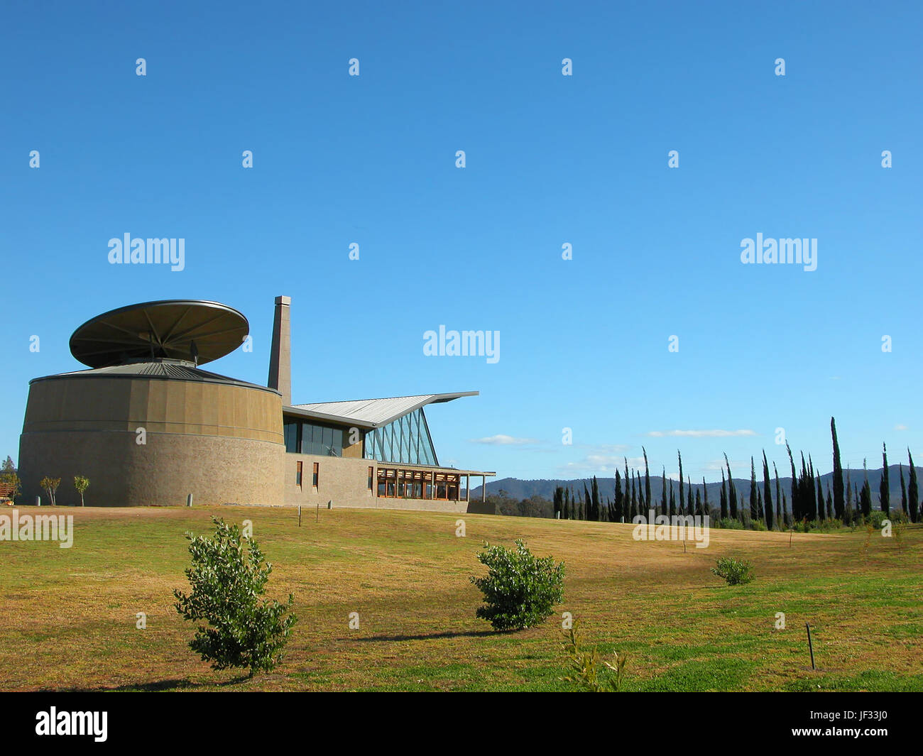 L'ultra-moderni edifici a Hungerford Hill Winery, rotto Road, Pokolbin, Nuovo Galles del Sud, Australia Foto Stock