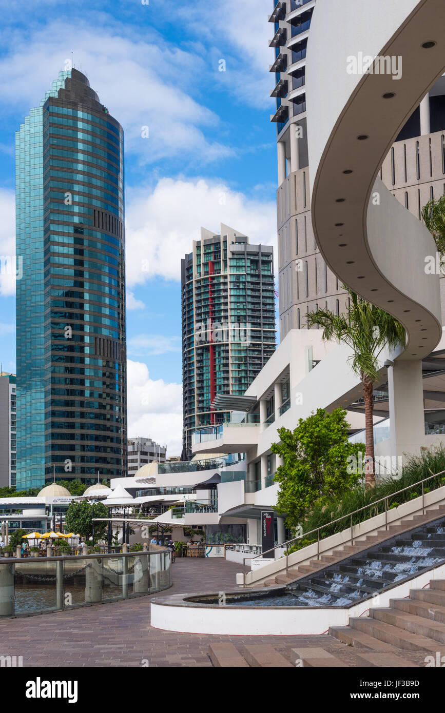 Fiume Brisbane promenade. Queensland. Australia. Foto Stock