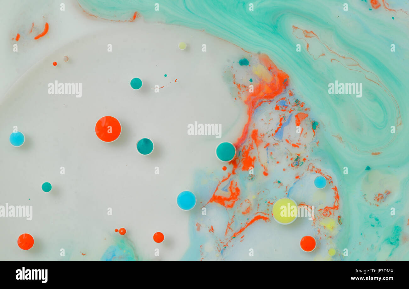 Macro colori creati da olio e vernice Foto Stock