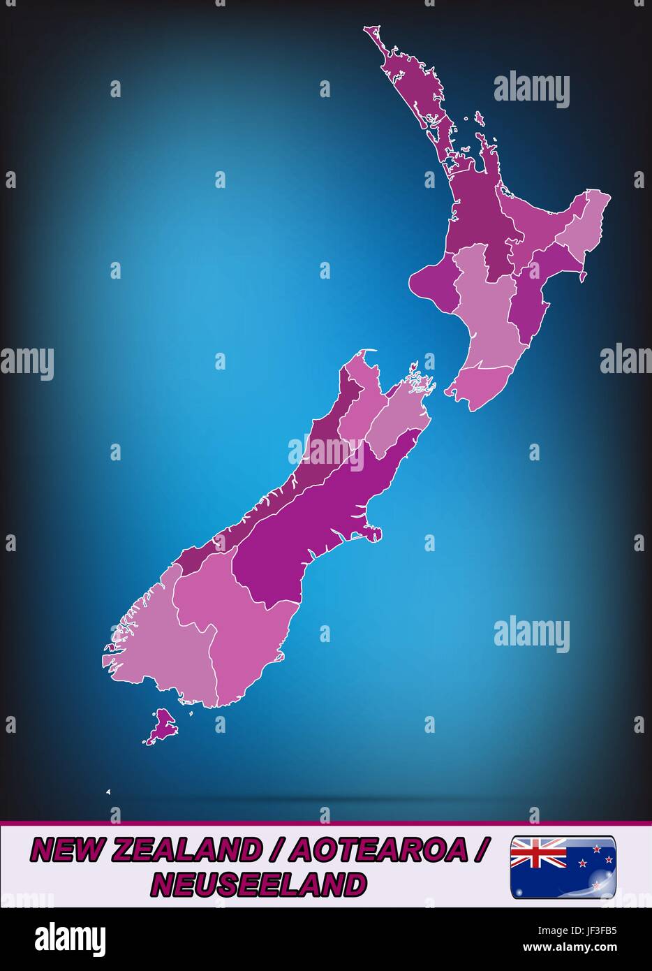 Nuova Zelanda, carta, terra realty, massa, Atlas, mappa del mondo, mappa, modello Illustrazione Vettoriale