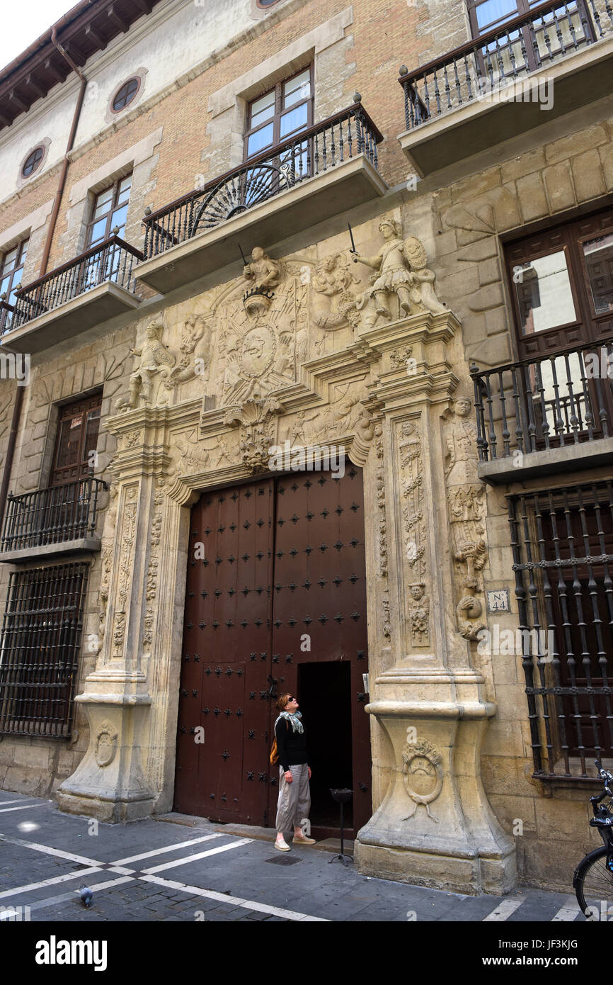 Palacio de Ezpeleta in Pamplona nella regione della Spagna Foto Stock