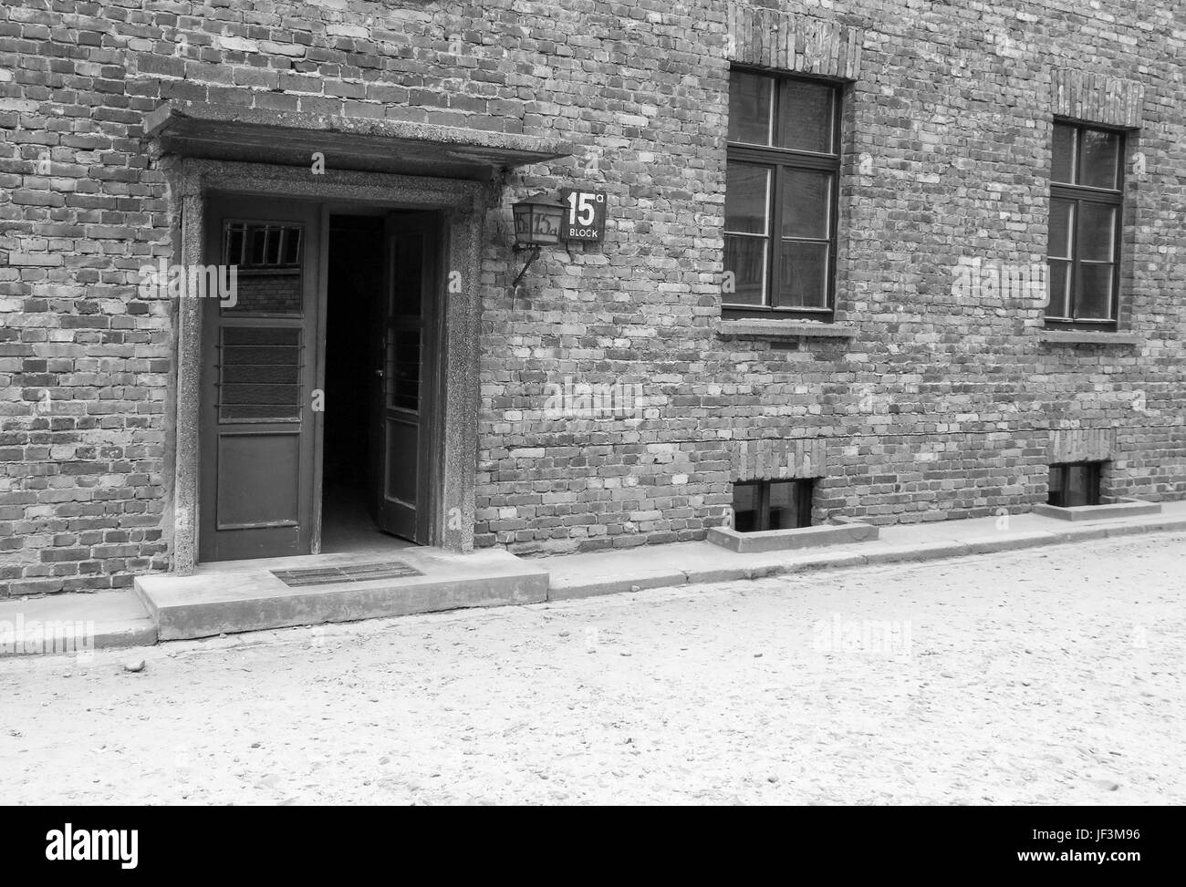Il blocco 15a Auschwitz Foto Stock