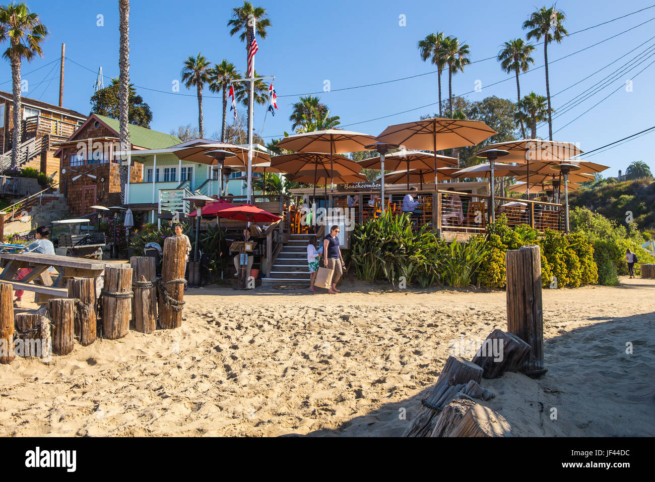 Il Beachcomber Ristorante al Crystal Cove stato Parco California USA Foto Stock
