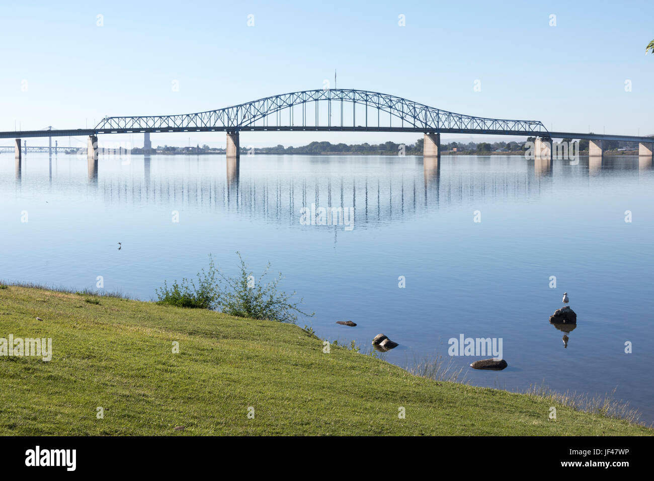Il ponte blu, Pasco-Kennewick, nello Stato di Washington, USA Foto Stock