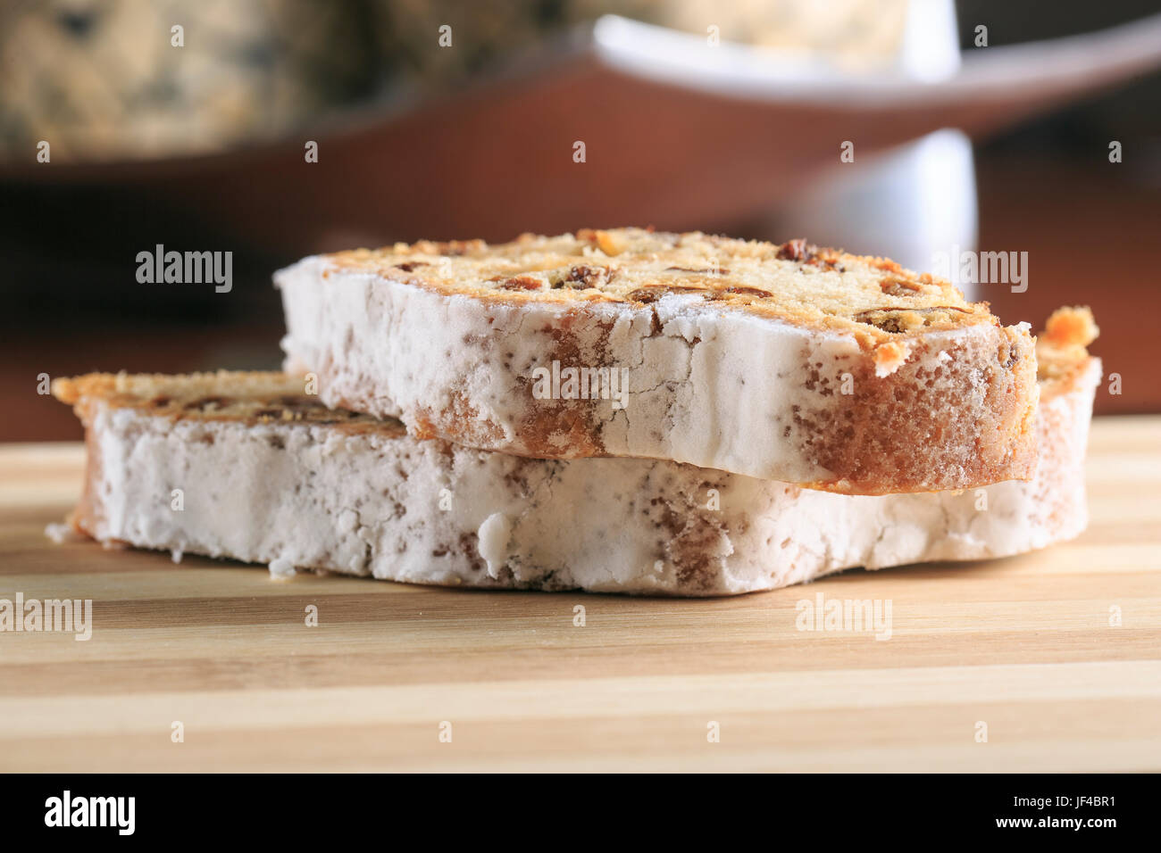 Torta di tedesco con uve e marzapane Foto Stock