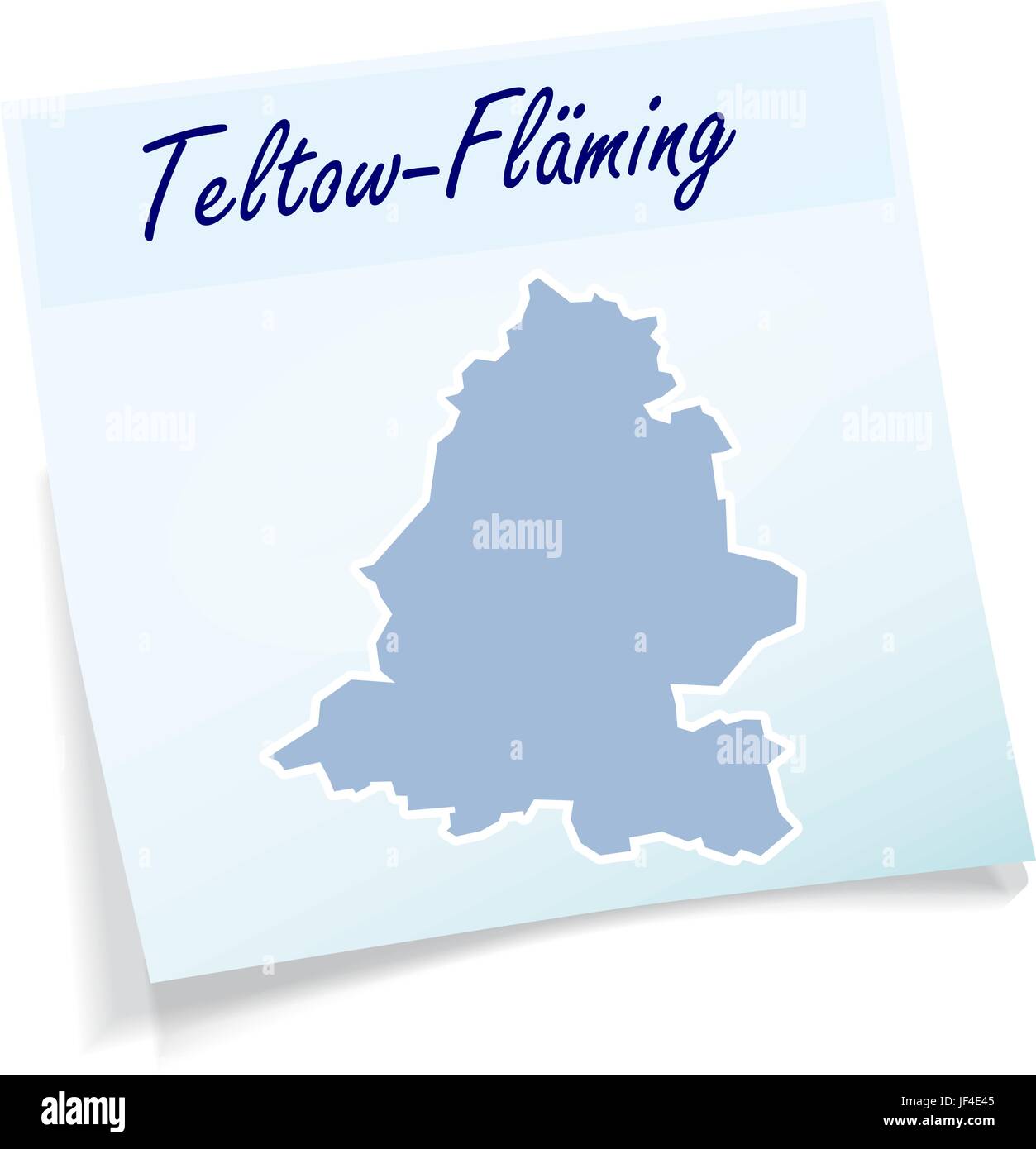 Teltow-flaeming come nota adesiva Illustrazione Vettoriale