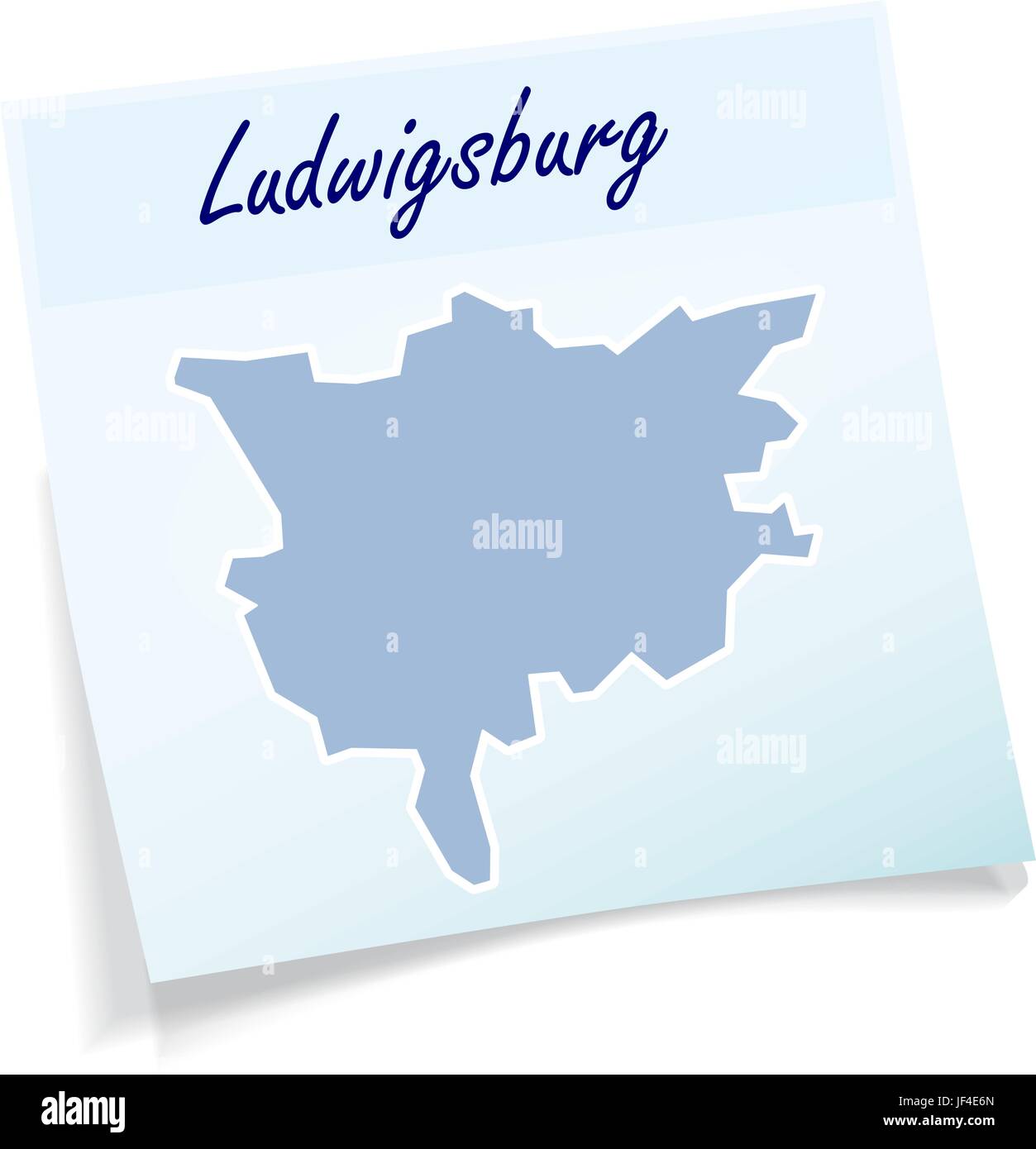 Ludwigsburg come nota adesiva Illustrazione Vettoriale