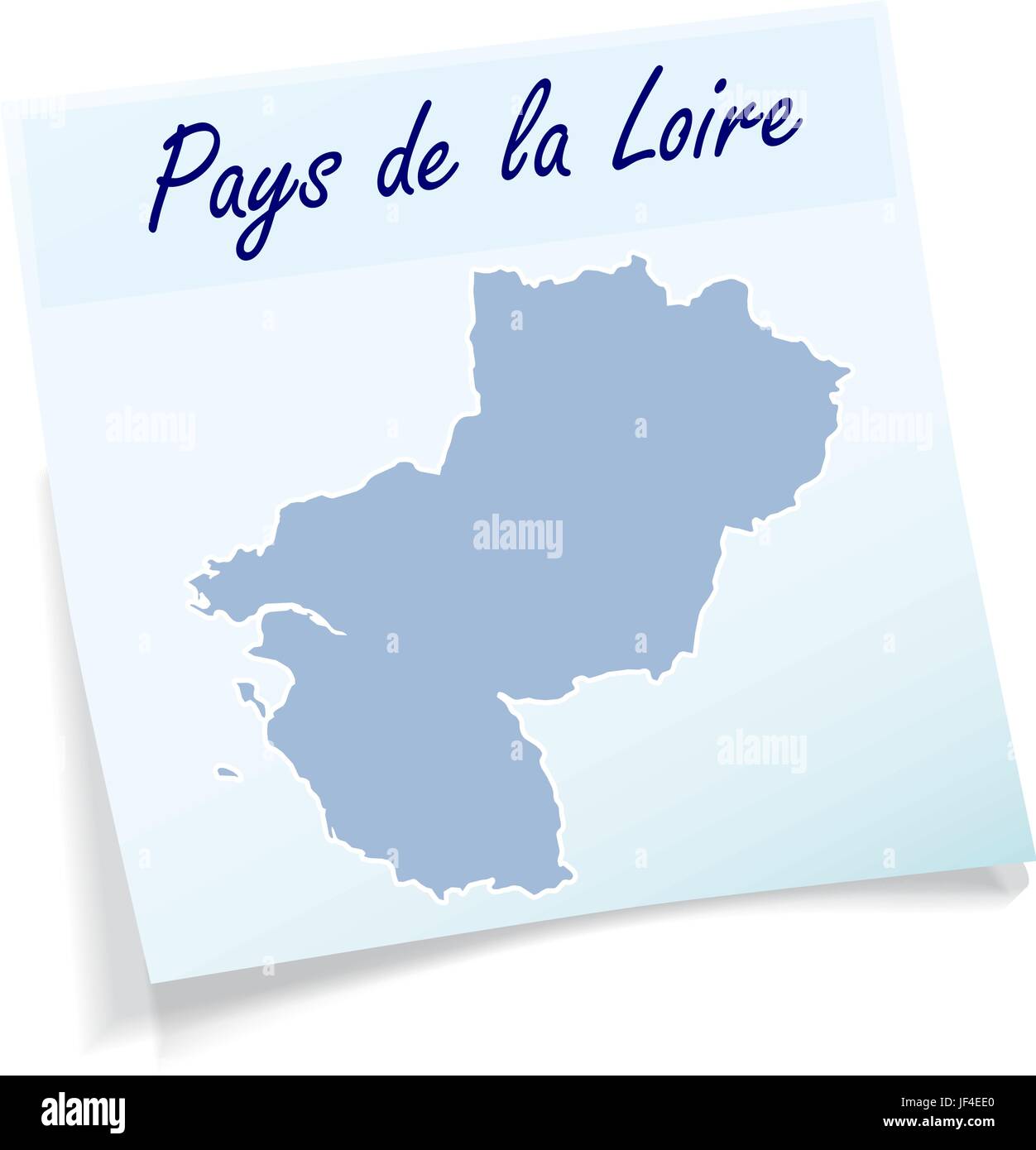 Pays-de-la-loire come Blocco note Illustrazione Vettoriale