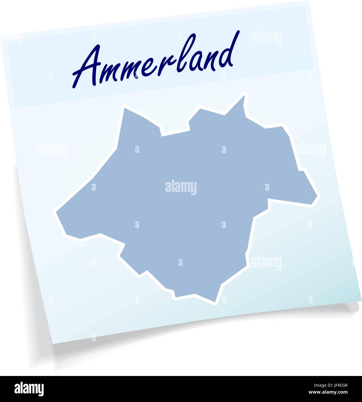 Ammerland come Blocco note Illustrazione Vettoriale