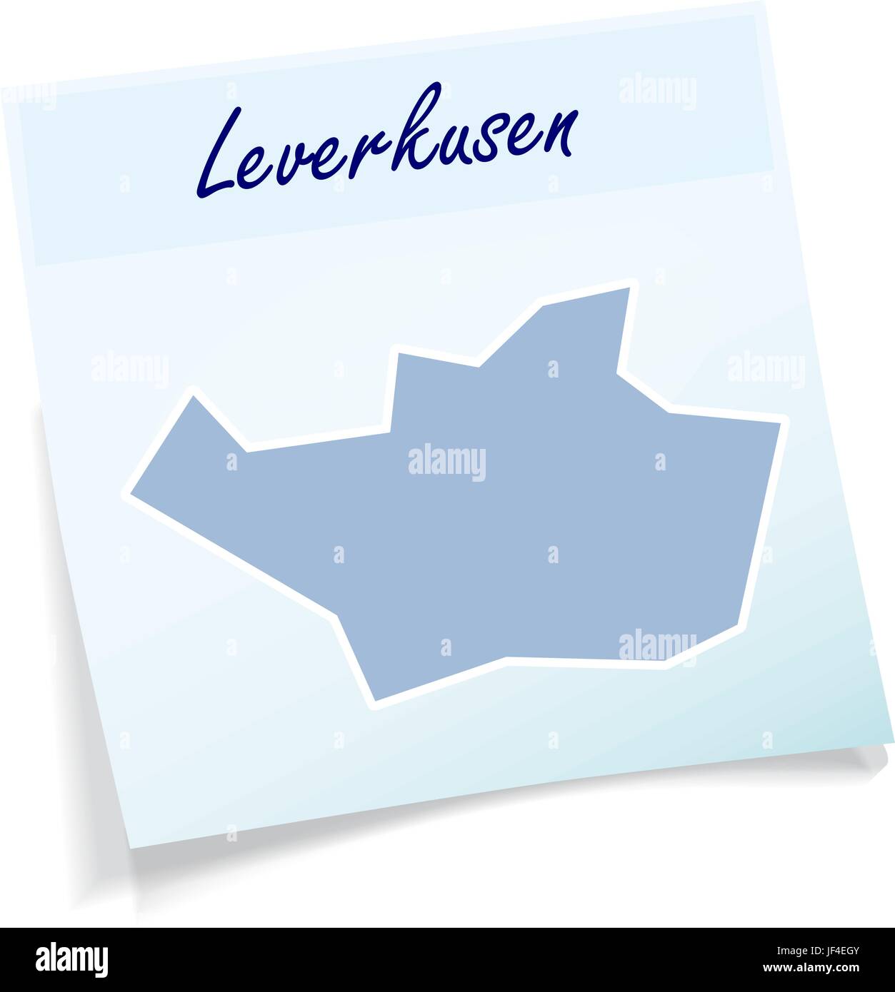 Leverkusen come su un blocco note Illustrazione Vettoriale