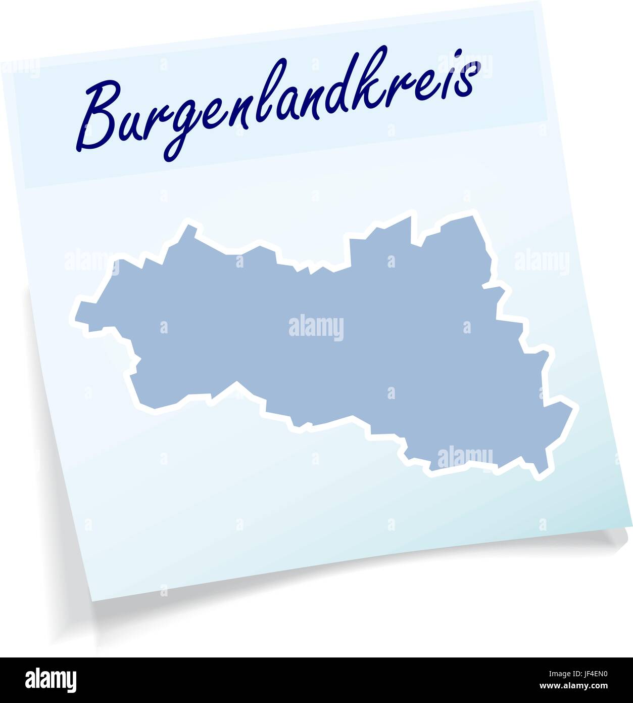 Burgenlandkreis come Blocco note Illustrazione Vettoriale