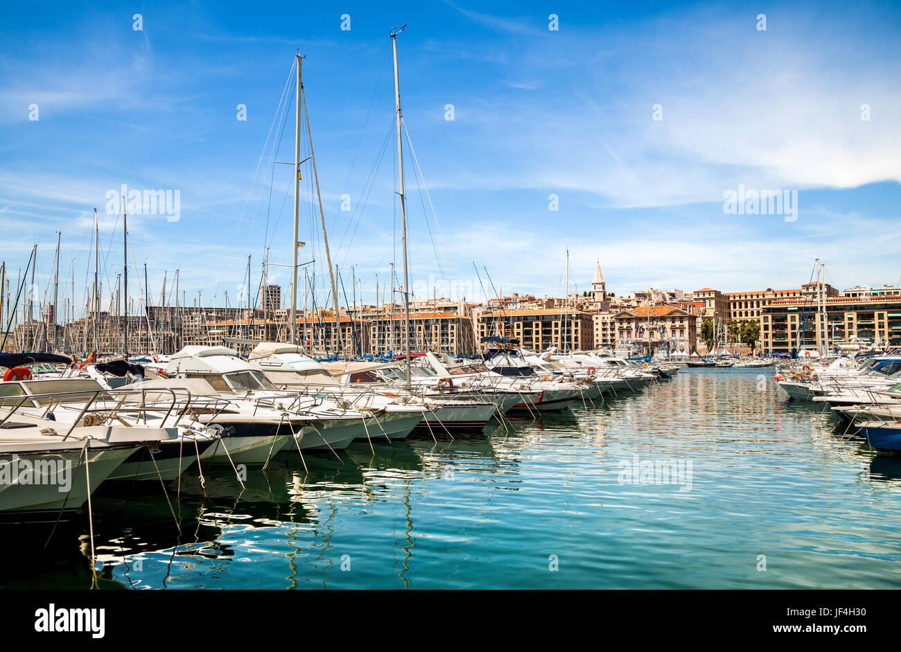 Porto vecchio di Marsiglia. Foto Stock