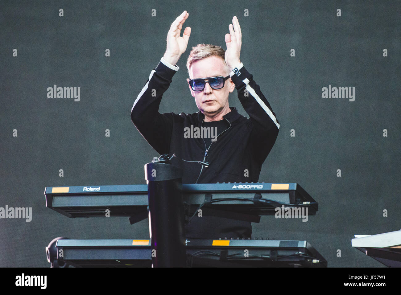 Bologna, Italia. Il 29 giugno, 2017. Giugno 29, 2017: Depeche Mode performing live al Renato dall'Ara Stadium di Bologna per la loro ultima italiano "Spirito globale' Summer Tour 2017 concerto. Credito: Alessandro Bosio/Alamy Live News Foto Stock