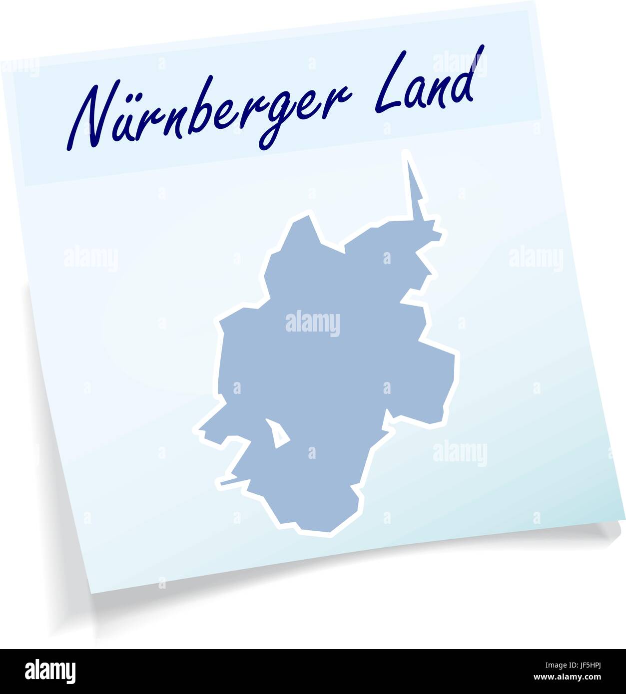 Nuernberger-land come nota adesiva Illustrazione Vettoriale