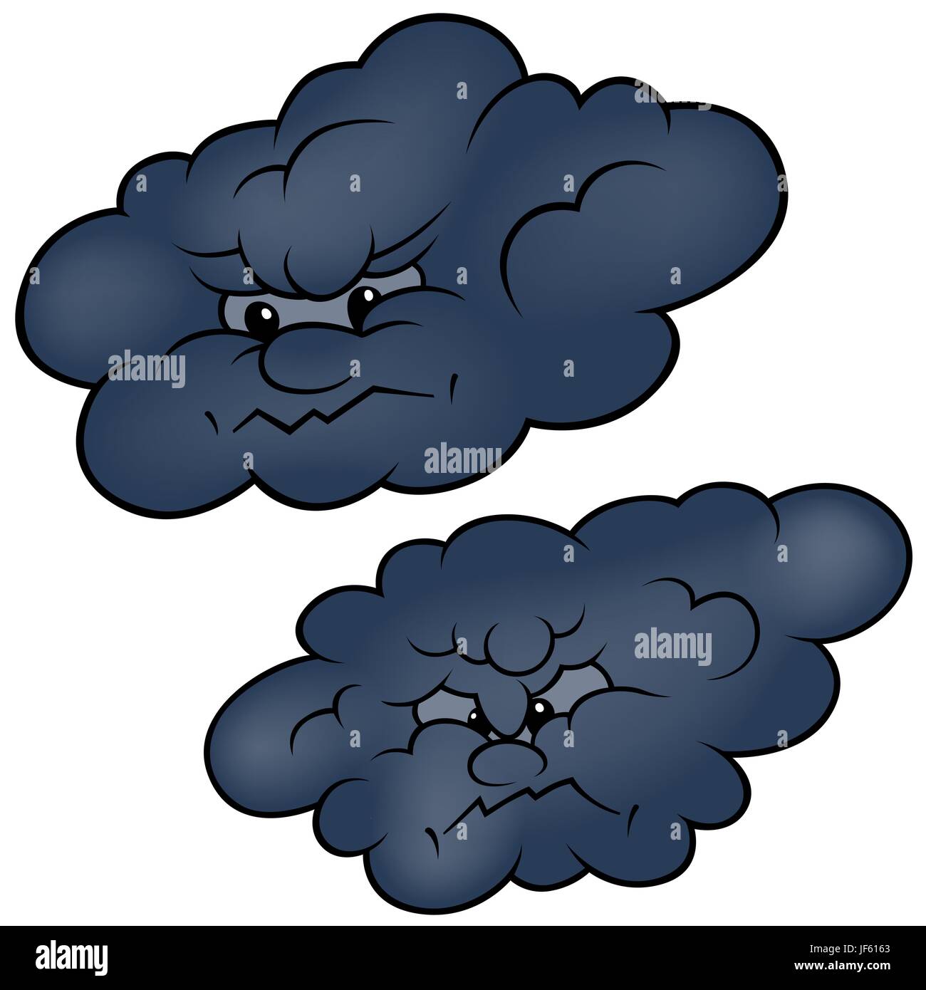 Il cloud, illustrazione, temporale, thundreous, nuvoloso, tempestosa, meteo, scuro, Illustrazione Vettoriale