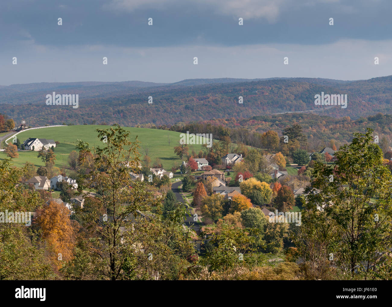 Moderne case unifamiliari a Morgantown WV Foto Stock