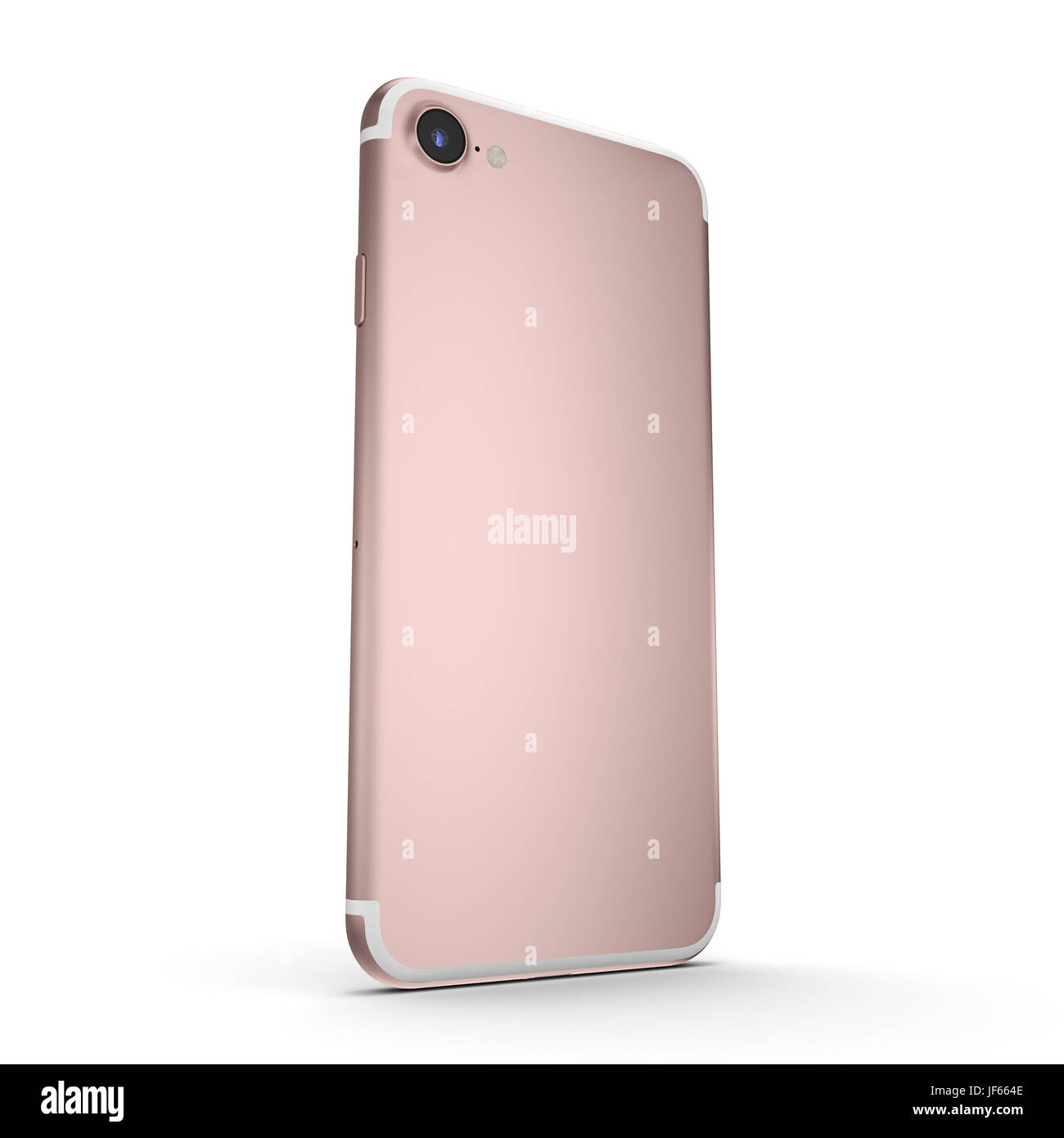 3D rendering pink smart phone con schermo nero Foto Stock