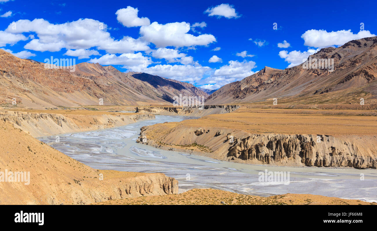 Paesaggio di Manali-Leh autostrada, Jammu e Kashmir India Foto Stock