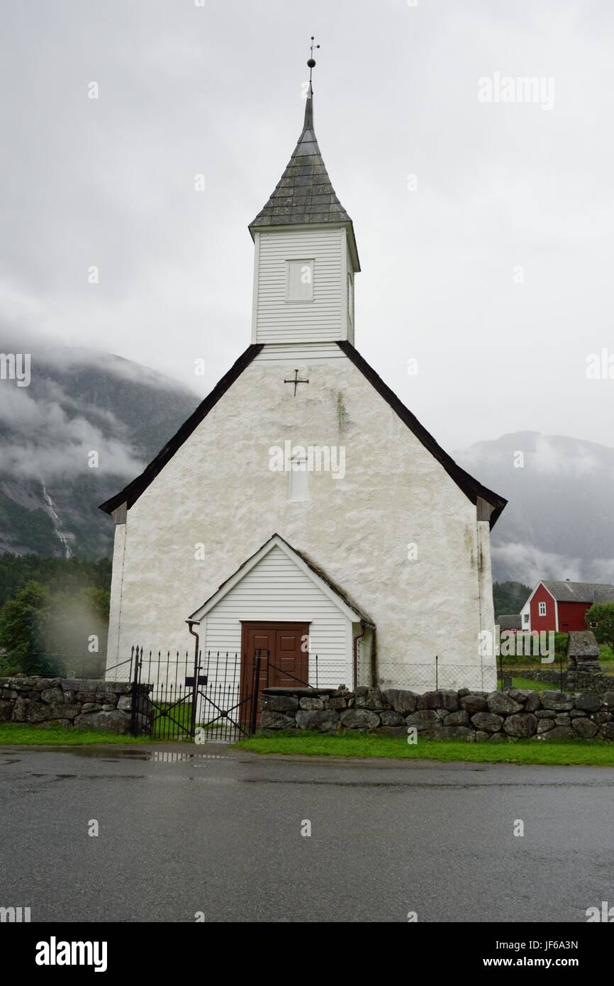 Nella chiesa norvegese di Eidford Foto Stock