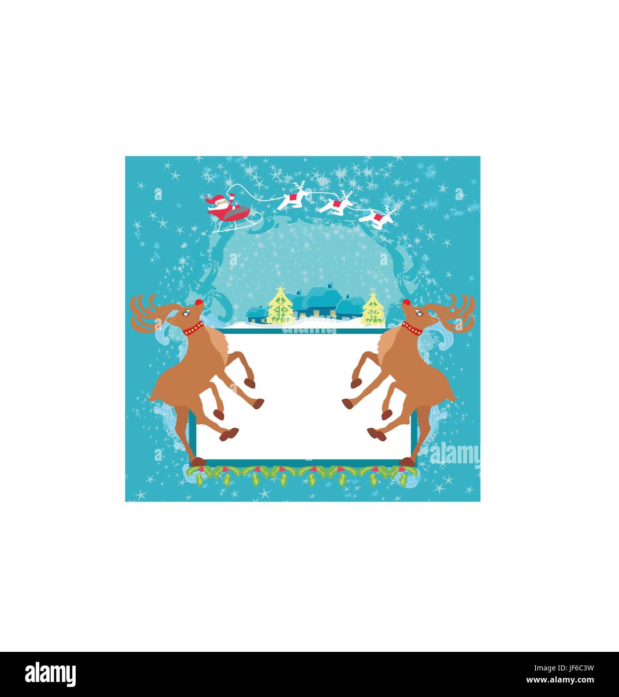 Blu, saluto, case, albero, alberi, montagne, vacanza, vacanze, Illustrazione Vettoriale