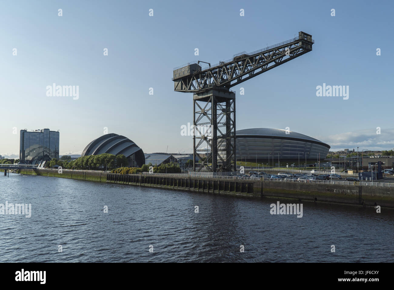 Lungomare di Glasgow Foto Stock