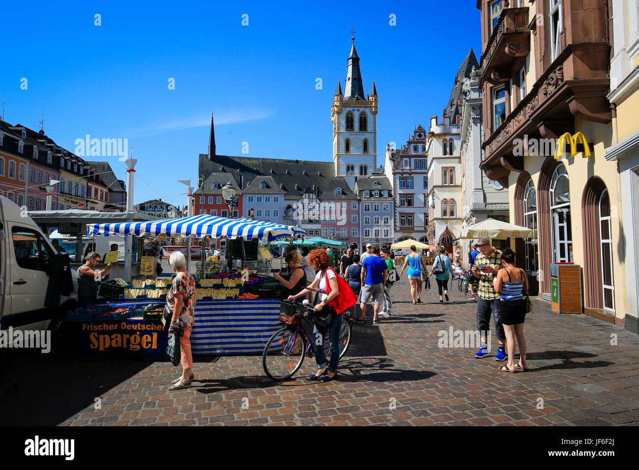 Mercato principale, Trier, Renania-Palatinato, Germania, Europa, Hauptmarkt, Trier, Renania-Palatinato, Deutschland, Europa Foto Stock