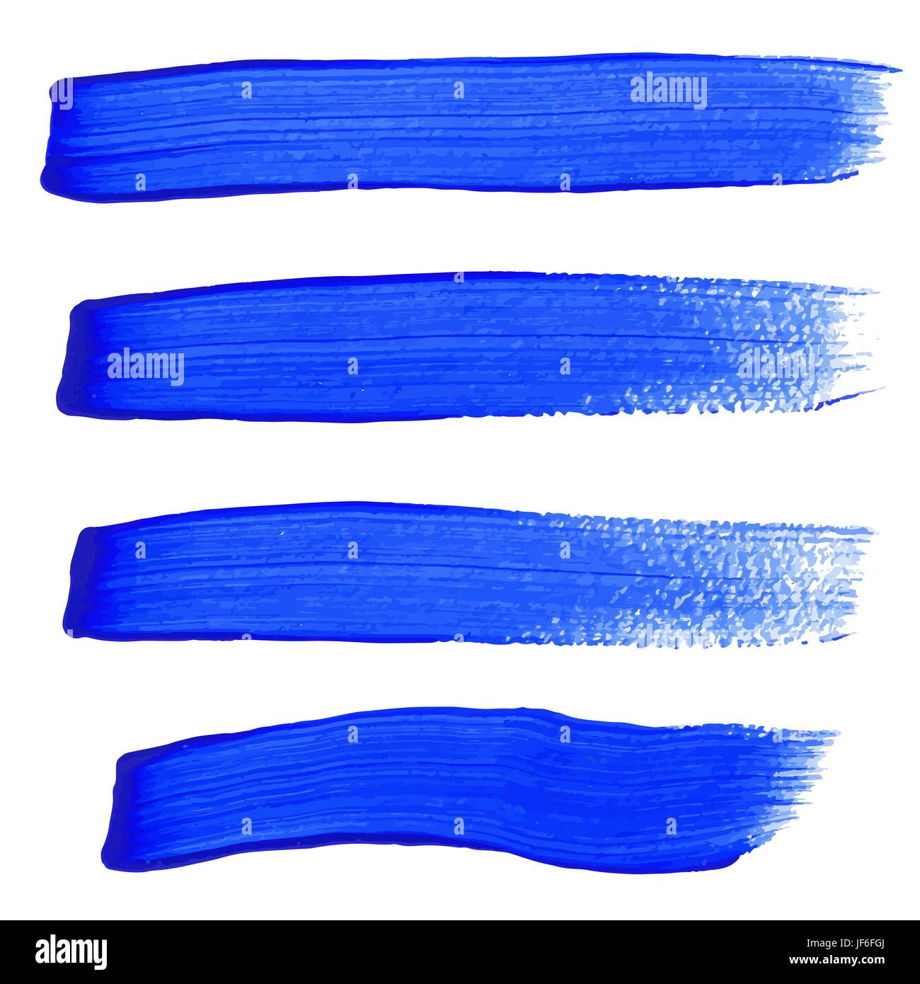 Inchiostro blu vettore i tratti di pennello Illustrazione Vettoriale
