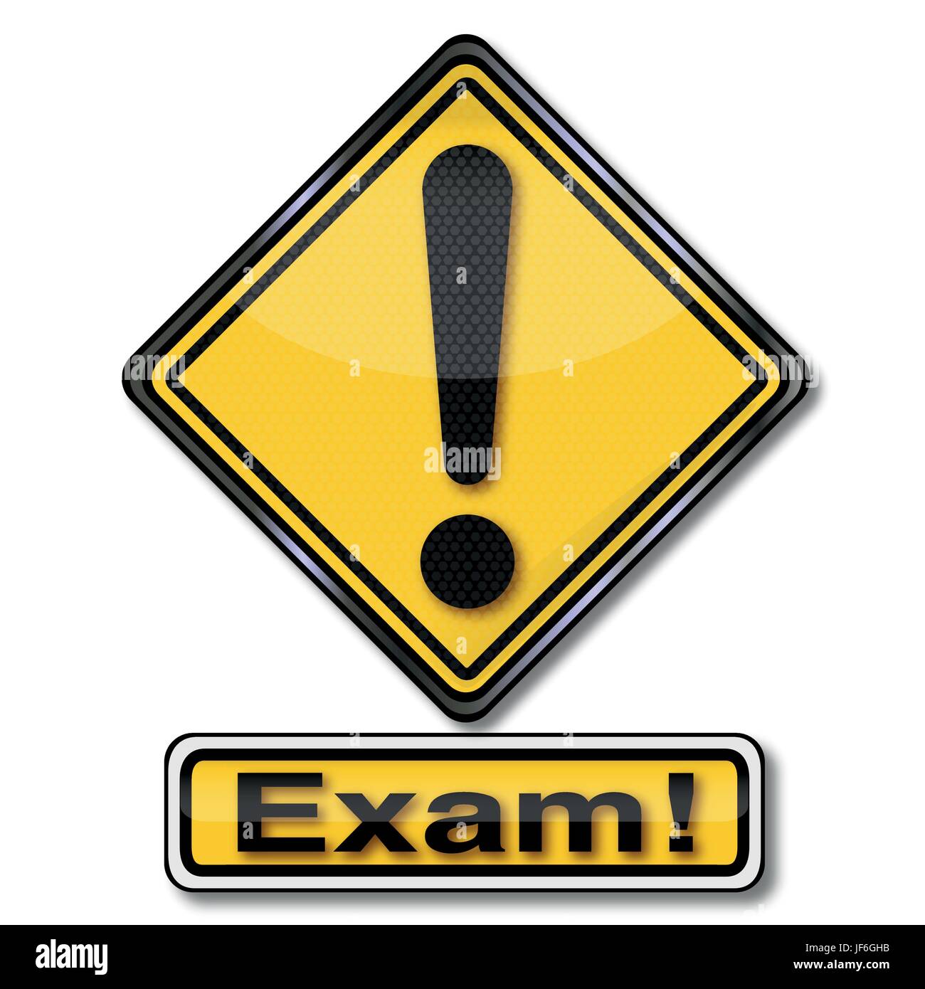 Segno attenzione exam Illustrazione Vettoriale