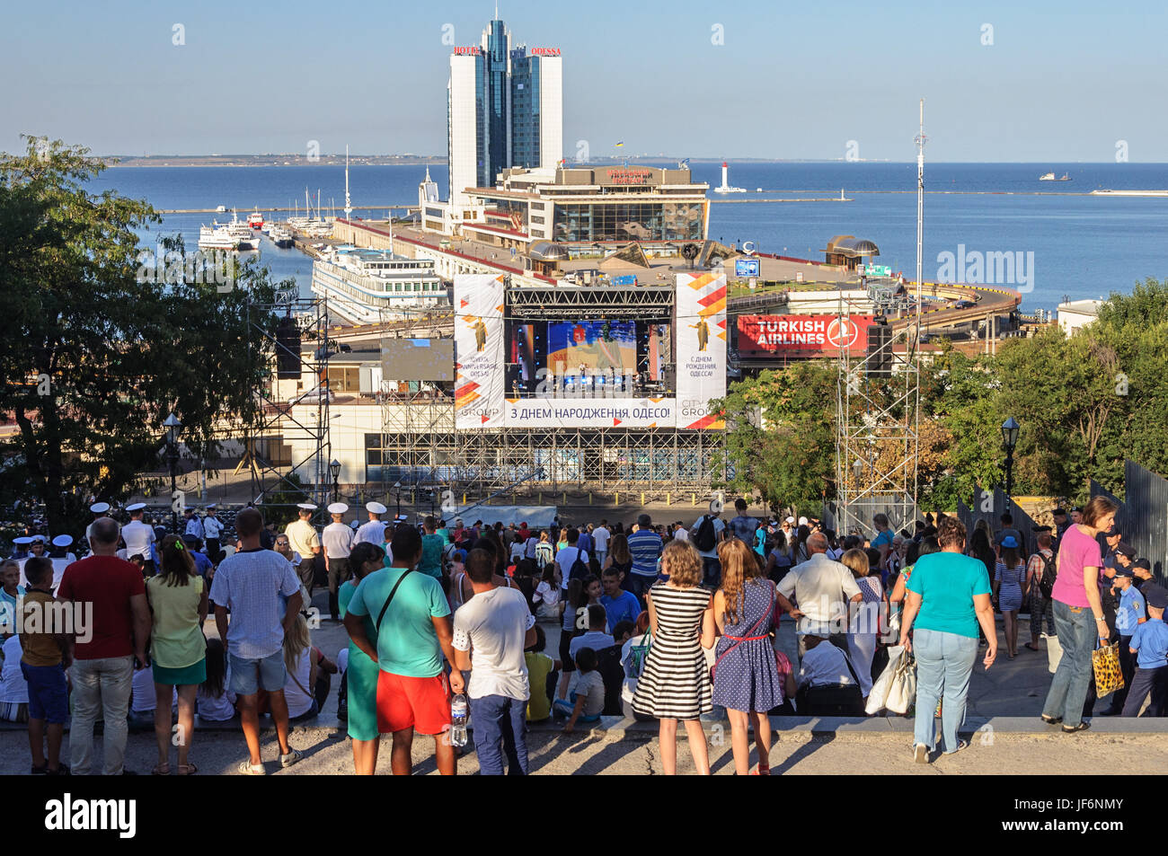 Concerto festivo su Potemkin Scale in Odessa Foto Stock