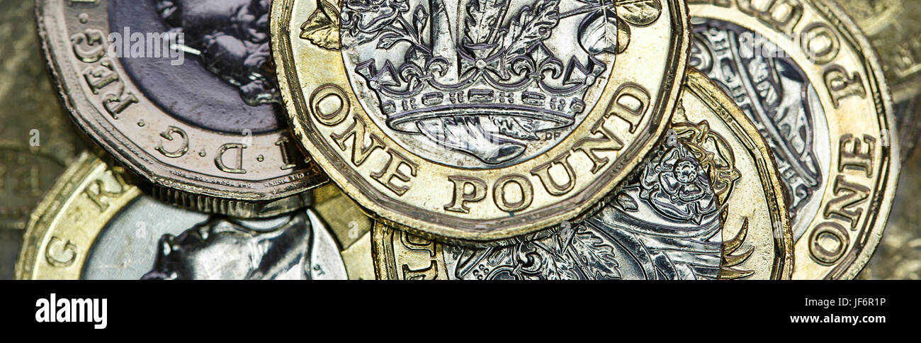 Nuovo una libbra Coin - 2017 Foto Stock