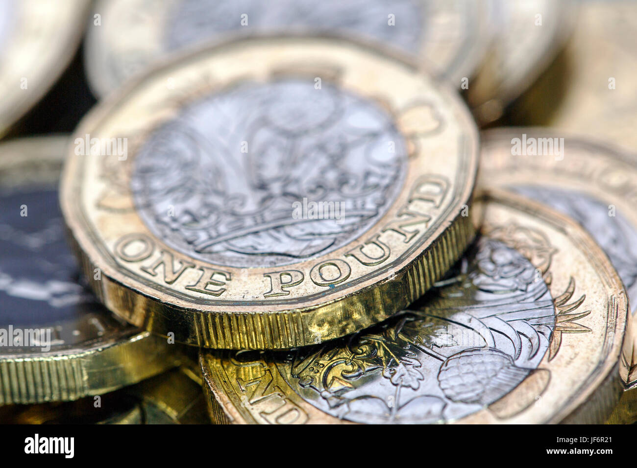 Nuovo una libbra Coin - 2017 Foto Stock