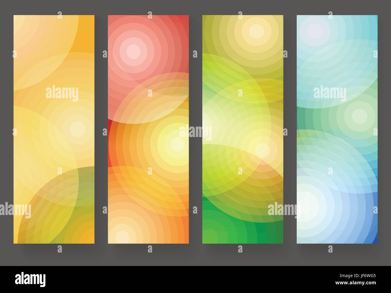 Set di astratta geometrica banner verticale. Illustrazione Vettoriale. Illustrazione Vettoriale