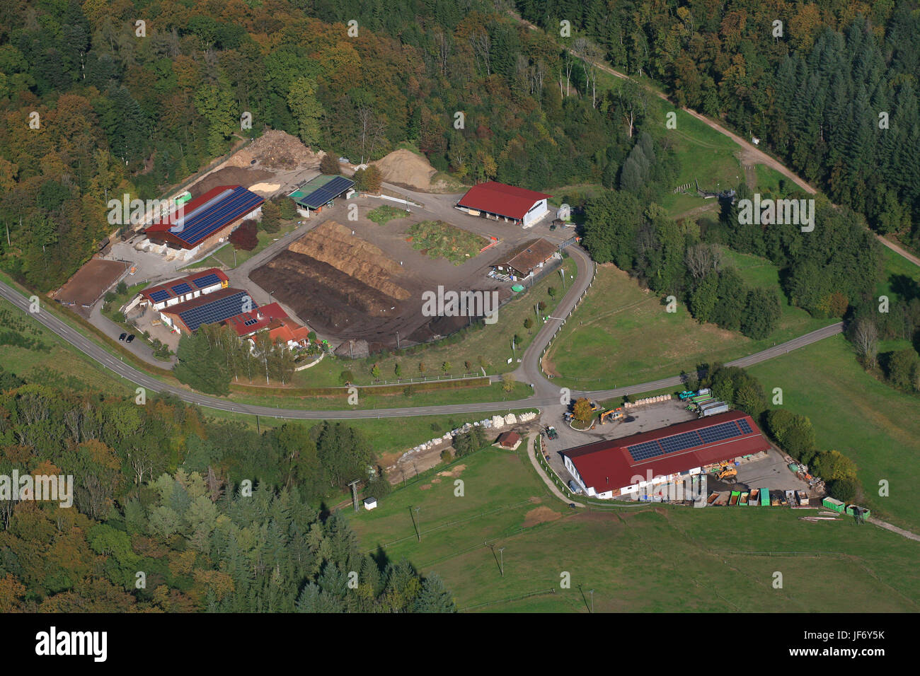 Rifiuti verde area di riciclaggio Foto Stock