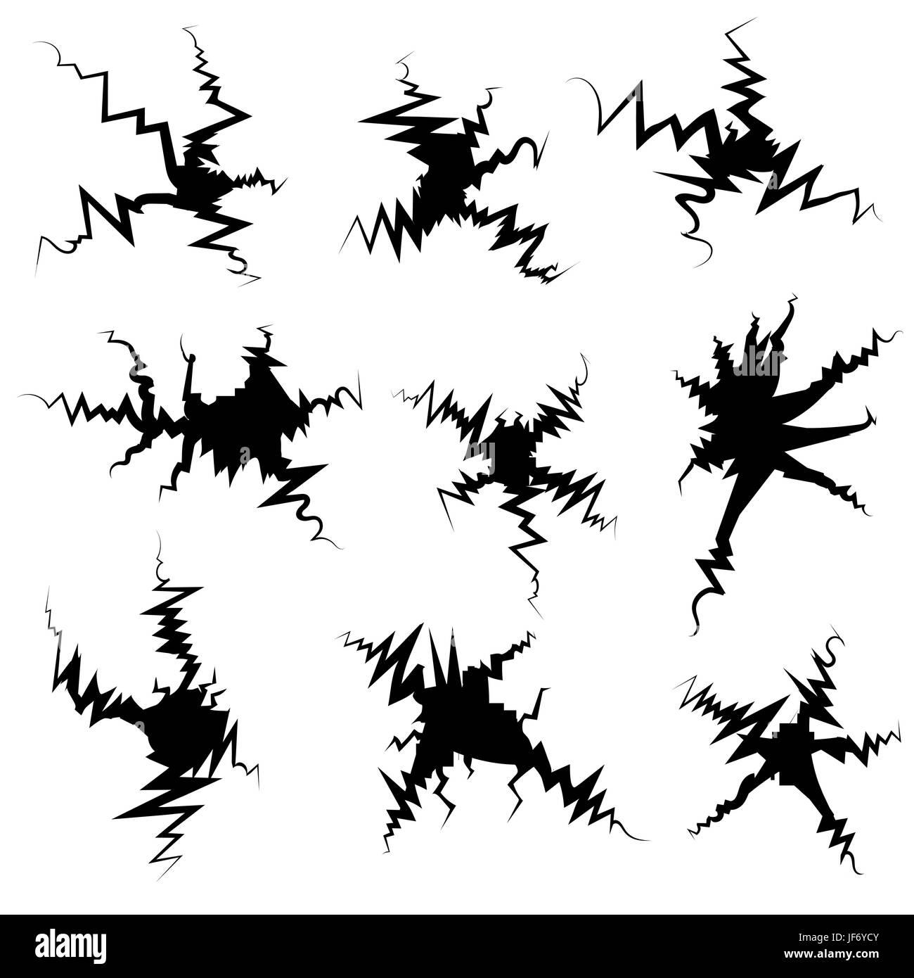 Set di Crack Illustrazione Vettoriale