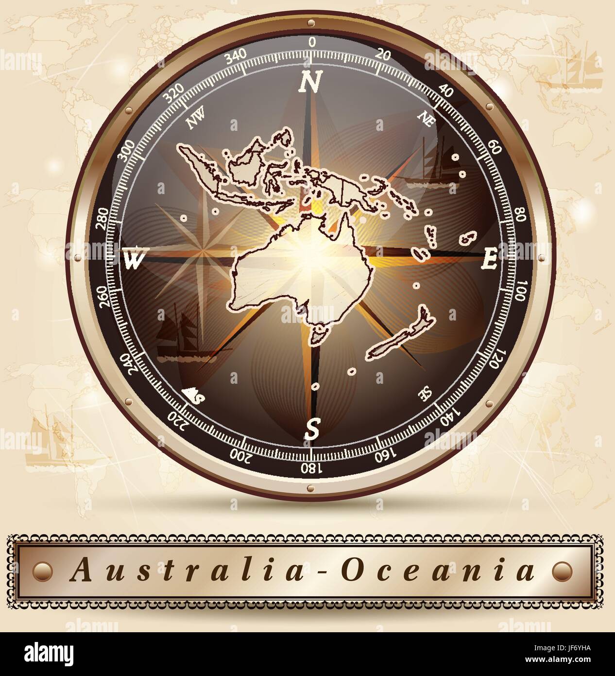 Australia, scheda, Oceania, Atlas, mappa del mondo, mappa, modello, design, progetto Illustrazione Vettoriale