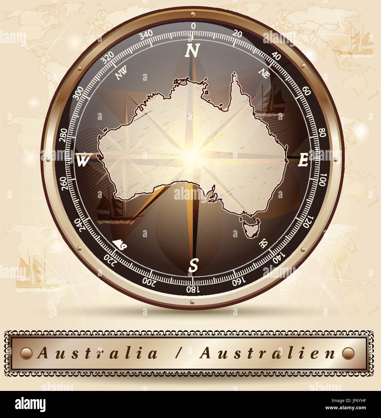 Australia, scheda, Atlas, mappa del mondo, mappa, Australia, illustrazione, bordo Illustrazione Vettoriale