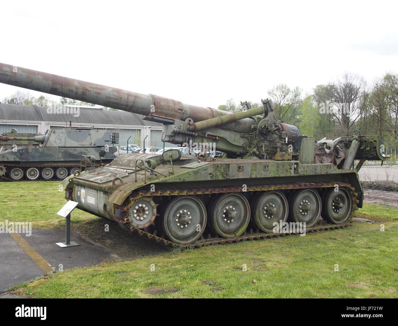 M110 SP Howitzer 203mm Esercito belga, museo del fuoco Brasschaat Foto Stock