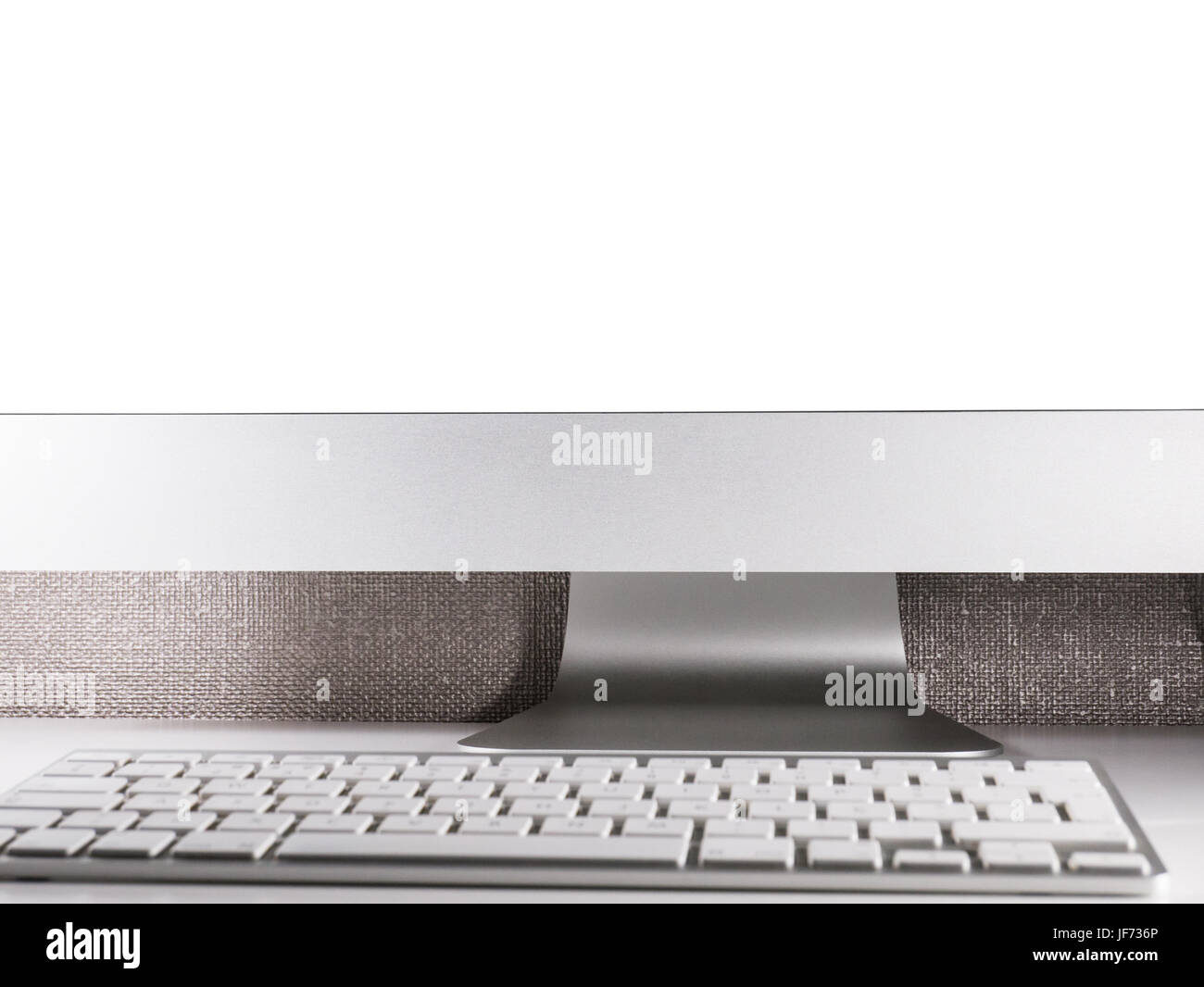 Moderno computer editing video setup scrivania Foto Stock