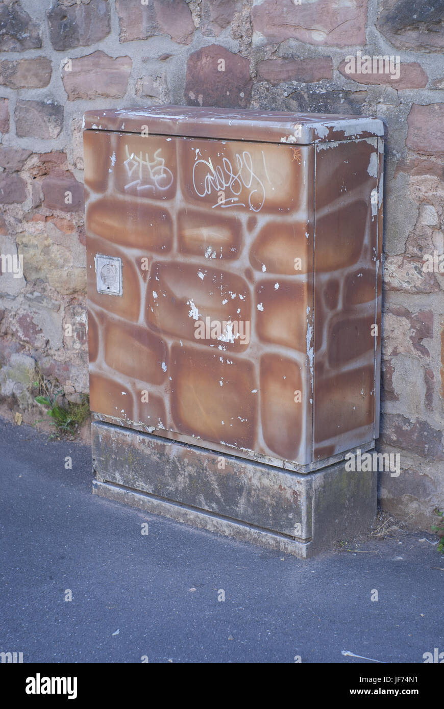 Divertente Graffiti a Trier, Germania Foto Stock